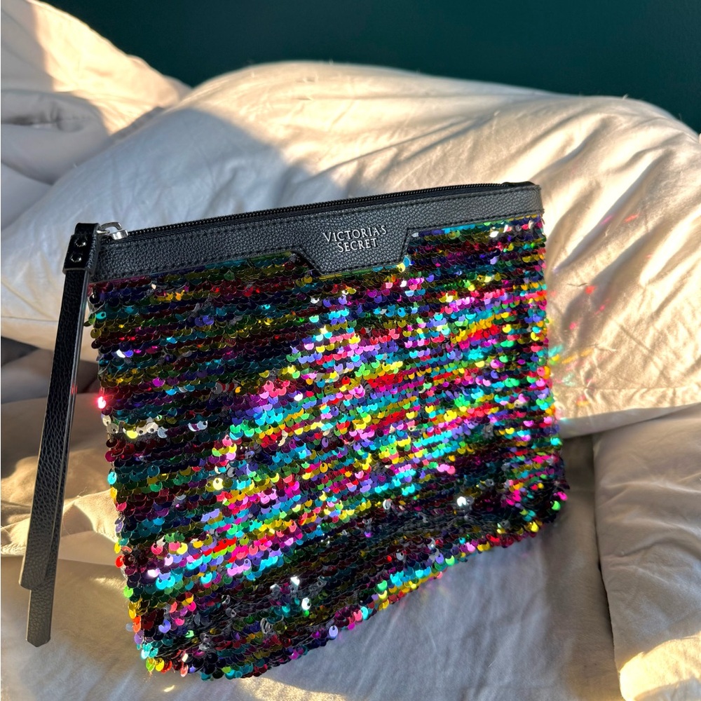Victoria's Secret Multicolor Sequin Makeup bag